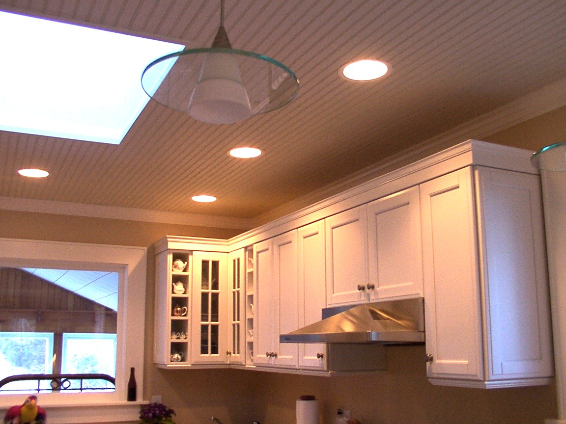 Beadboard ceiling detail